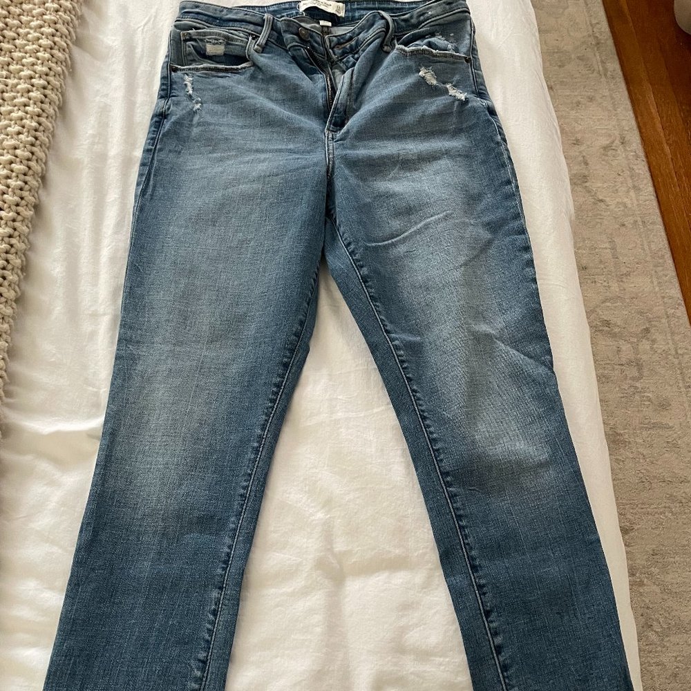 Abercrombie & Fitch The Super Skinny Ankle High Rise Curve Love